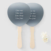 Your message here gray blue metallic background te ハンドファン (正面&裏面)