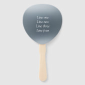 Your message here gray blue metallic background te ハンドファン (裏面)