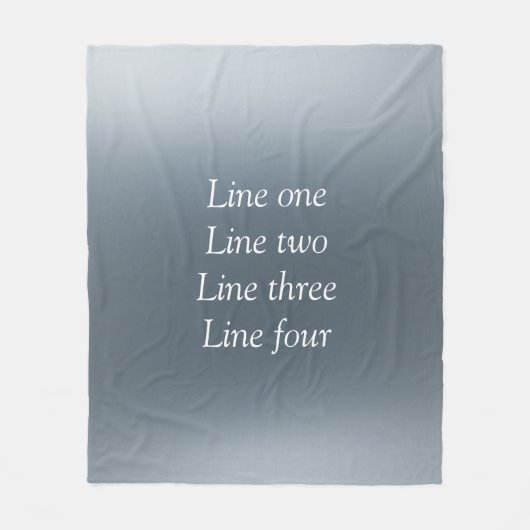 Your message here gray blue metallic background te フリースブランケット (正面)