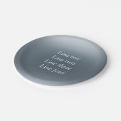 Your message here gray blue metallic background te ペーパープレート (アングル)