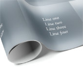 Your message here gray blue metallic background te ラッピングペーパー (ロールコーナー)