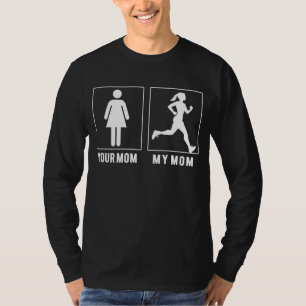 Your Mom My Mom Loves 走 S - おもしろい Sagon T-Shi Tシャツ