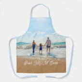 Your Mom Photo Apron Gift Text - Best Mom Ever エプロン (正面)