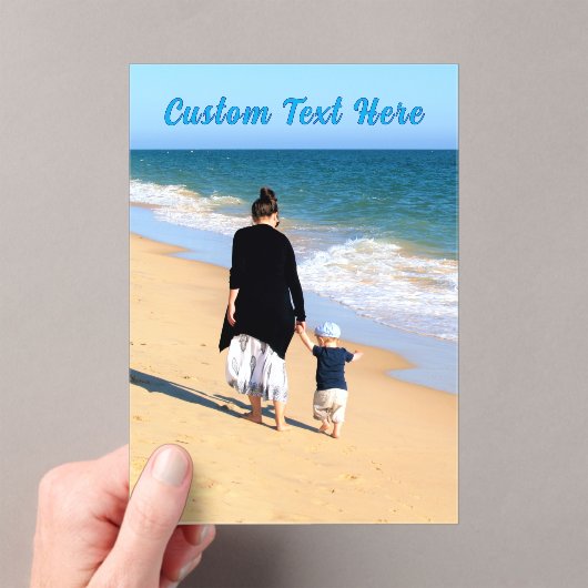 Your Mom Photo Mother's Day Card with カスタム文字 アクリル招待状 (インサイチュ (ポータブル))