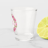 Your Monogram in Flower Frameショットグラス ショットグラス (右)