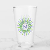 Your Monogram in Leaf Frame pint glass タンブラーグラス (裏面)