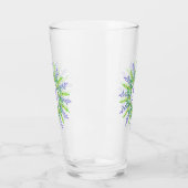 Your Monogram in Leaf Frame pint glass タンブラーグラス (左)