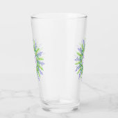 Your Monogram in Leaf Frame pint glass タンブラーグラス (右)