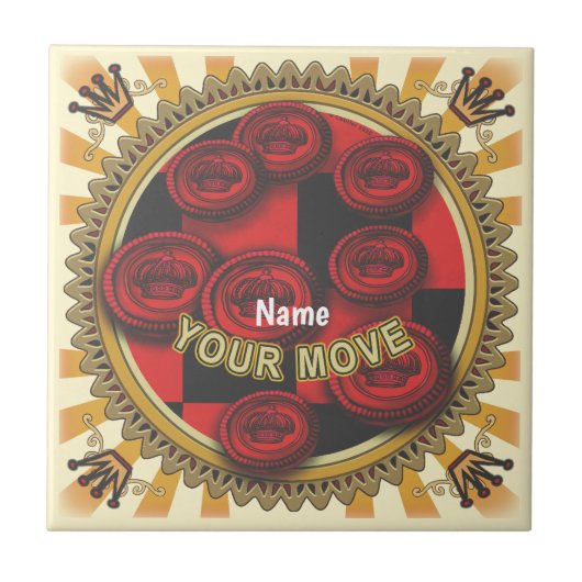 Your Move Checkers tile タイル (正面)