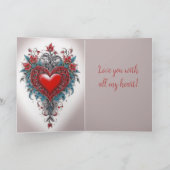 Your My Forever Valentine - Valentine's Day Card 招待状 (内部)