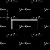 Your Nameホワイトタイポグラフィ ファブリック (タイル)