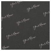 Your Nameホワイトタイポグラフィ ファブリック (クローズアップ)