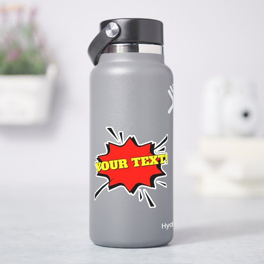 Your Name文字ポップ・アートの on Art Burst 4"ビニル シール (HydroFlask)
