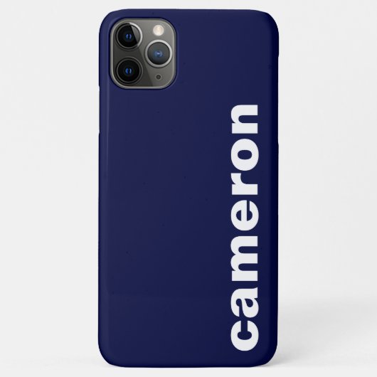 Your Name モダン Navy Case-Mate iPhoneケース (裏面)