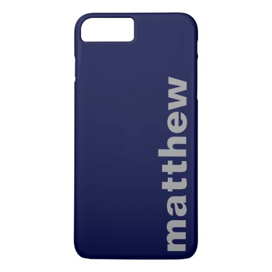 Your Name モダン Navy Case-Mate iPhoneケース (裏面)
