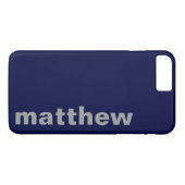 Your Name モダン Navy Case-Mate iPhoneケース (裏面(横))