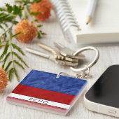 Your Name + 航海の Signal Flag E Echo キーホルダー (正面右)