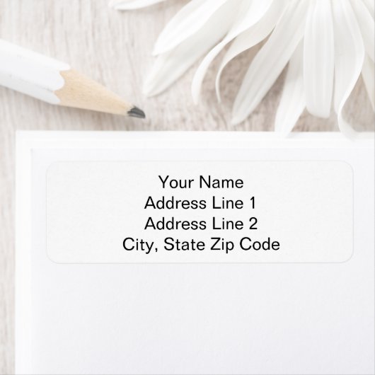 Your Name and Address Simple Plain Address Labels ラベル (インサイチュ)