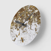 Your Name and Name First letter personalize ラウンド壁時計 (傾斜)