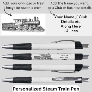 Your Name Club Business Logo image etc Steam Train ボールペン