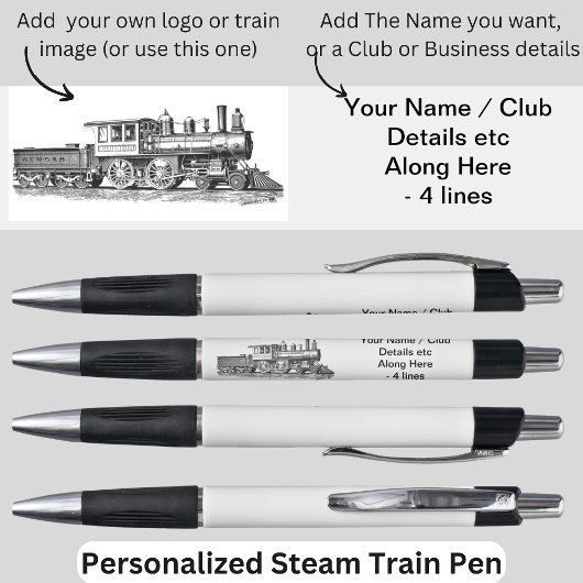 Your Name Club Business Logo image etc Steam Train ボールペン