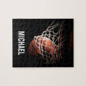 Your Name Customizable Basketball Artwork ジグソーパズル (横)