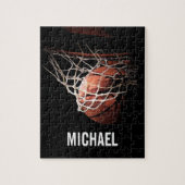 Your Name Customizable Basketball Artwork ジグソーパズル (縦)