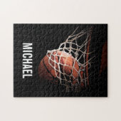 Your Name Customizable Basketball Artwork ジグソーパズル (横)