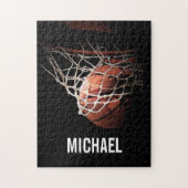 Your Name Customizable Basketball Artwork ジグソーパズル (縦)