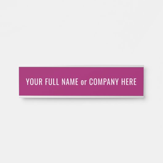 Your Name Door Sign Example Custom Colors and Font サインプレート (正面)
