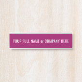 Your Name Door Sign Example Custom Colors and Font サインプレート (正面)