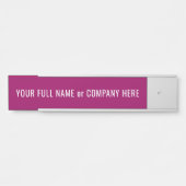 Your Name Door Sign Example Custom Colors and Font サインプレート (正面)