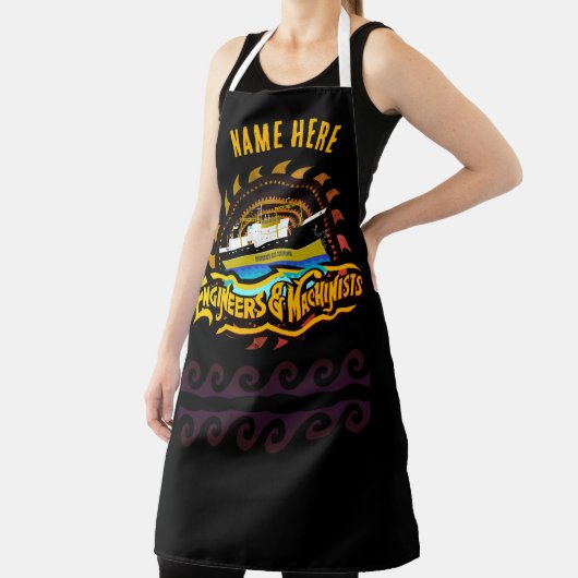 YOUR NAME Engineer and Machinist Boat Crew Work エプロン (インサイチュ)