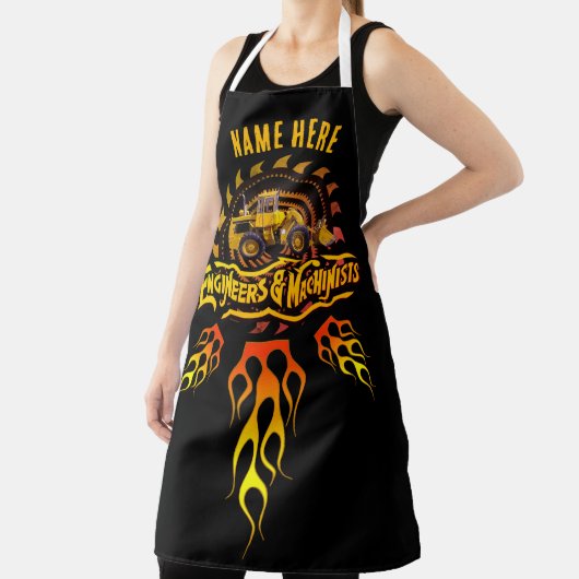 YOUR NAME Engineer and Machinist Work エプロン (インサイチュ)