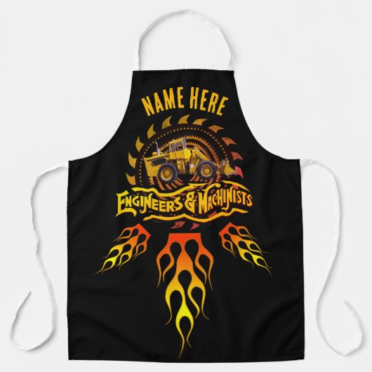 YOUR NAME Engineer and Machinist Work エプロン (正面)