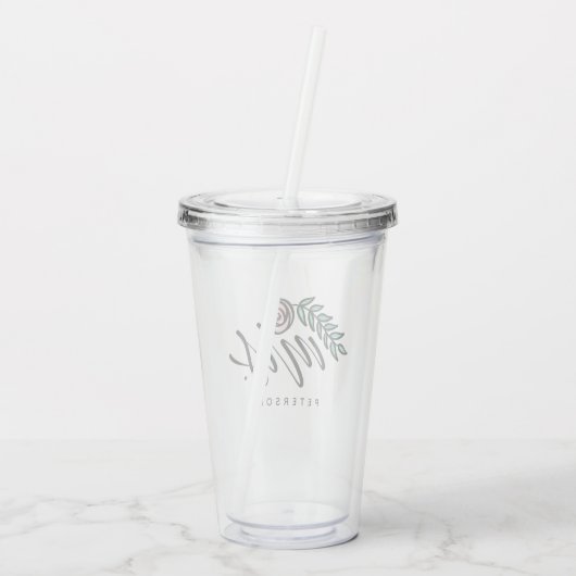 Your Name Handlettered夫人 アクリルタンブラー (裏面)