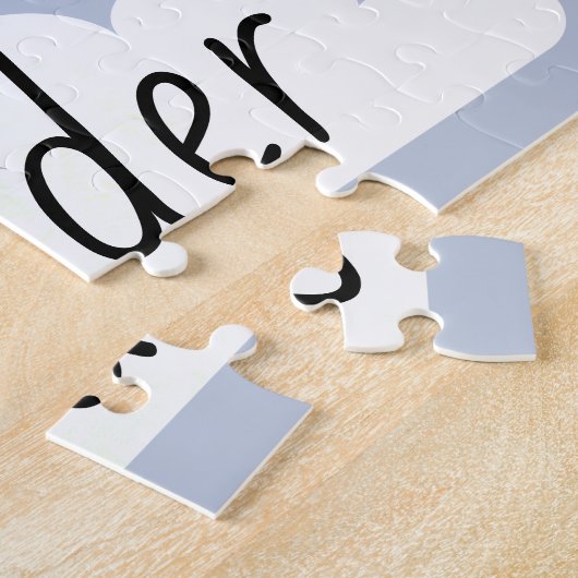 Your Name Here Airplane Clouds Puzzle ジグソーパズル (側面)