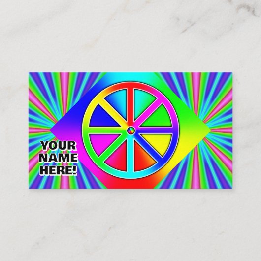 YOUR NAME HERE! Rainbow Wheel (you may add words) 名刺 (正面)
