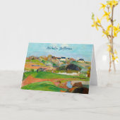 Your Name Impressionist Pastoral Painting Gauguin カード (黄色い花)