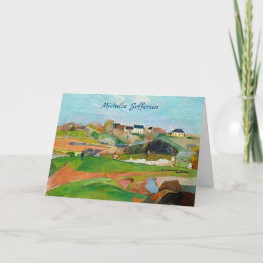 Your Name Impressionist Pastoral Painting Gauguin カード (正面)