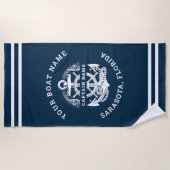 Your Name of Boat Anchor  ビーチタオル (正面)