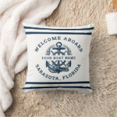 Your Name of Boat Ancient Anchor  クッション (ブランケット)