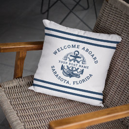 Your Name of Boat Ancient Anchor  クッション