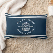 Your Name of Boat Ancient Anchor  ランバークッション (ブランケット)