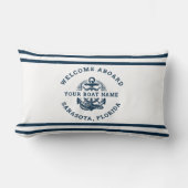 Your Name of Boat Ancient Anchor  ランバークッション (正面)