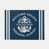 Your Name of Boat Vintage Anchor  ドアマット (正面)