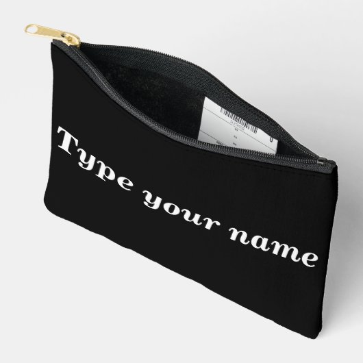Your Name on Black Pouch アクセサリーポーチ (見開き)
