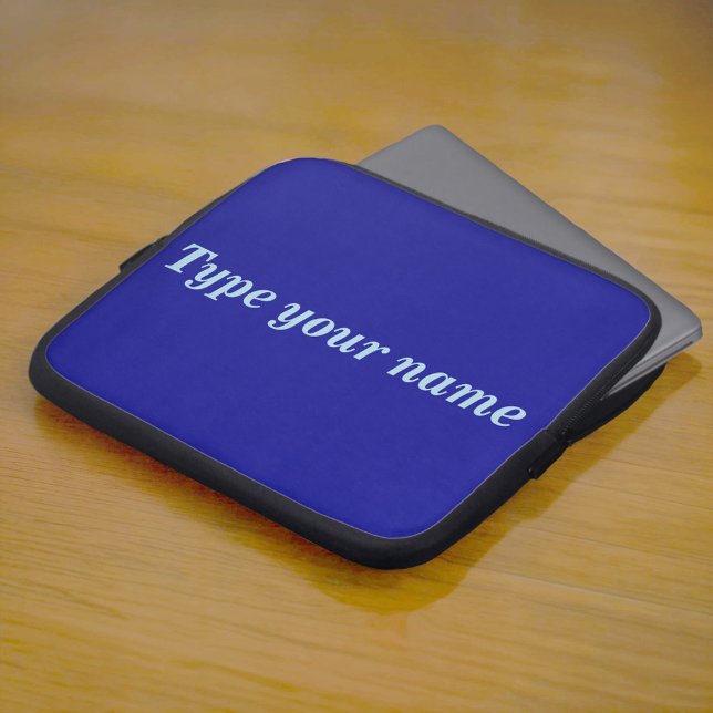 Your Name on Blue Laptop Sleeve ラップトップスリーブ (Blue laptop sleeve with your name)