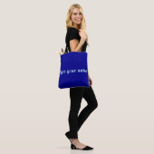 Your Name on Blue Tote Bag トートバッグ (モデル)