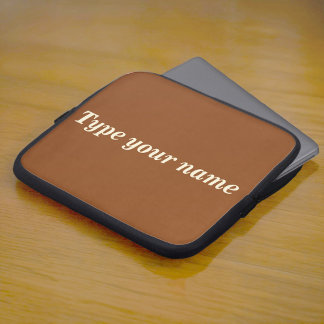 Your Name on Brown Laptop Sleeve ラップトップスリーブ